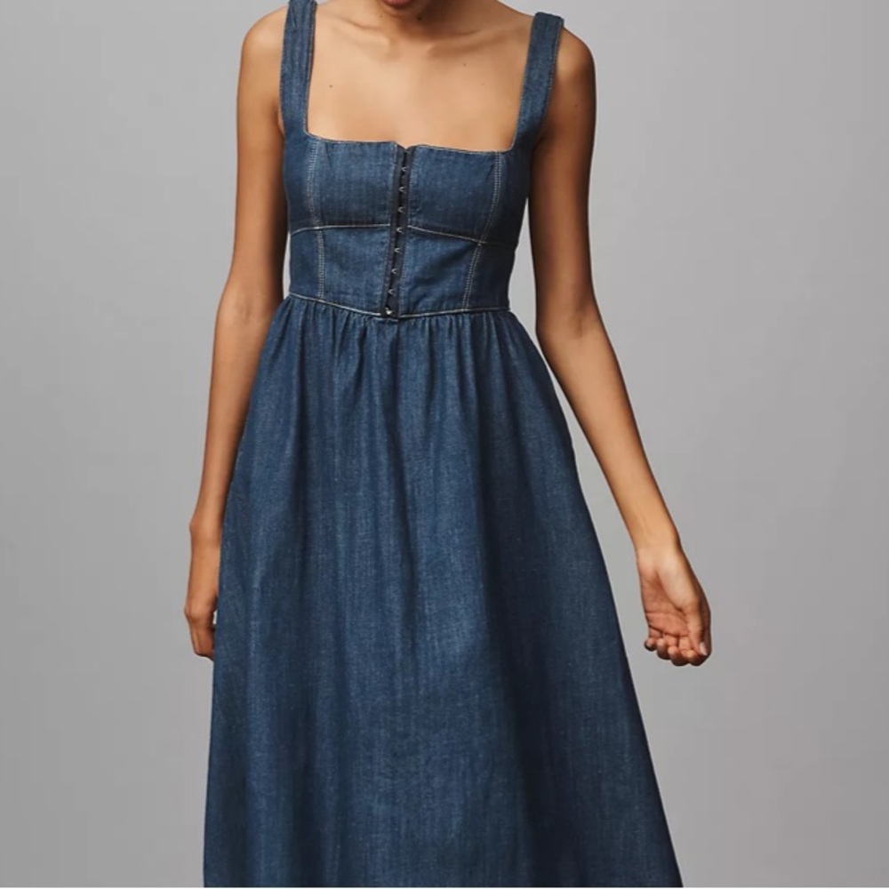 Reformation Denim Blue Midi Dress